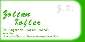 zoltan kofler business card